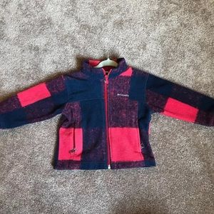 Saturday Sale🎉Columbia Red Plaid Fleece Jacket 2T